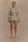Alden Short Trench Jacket Pebble