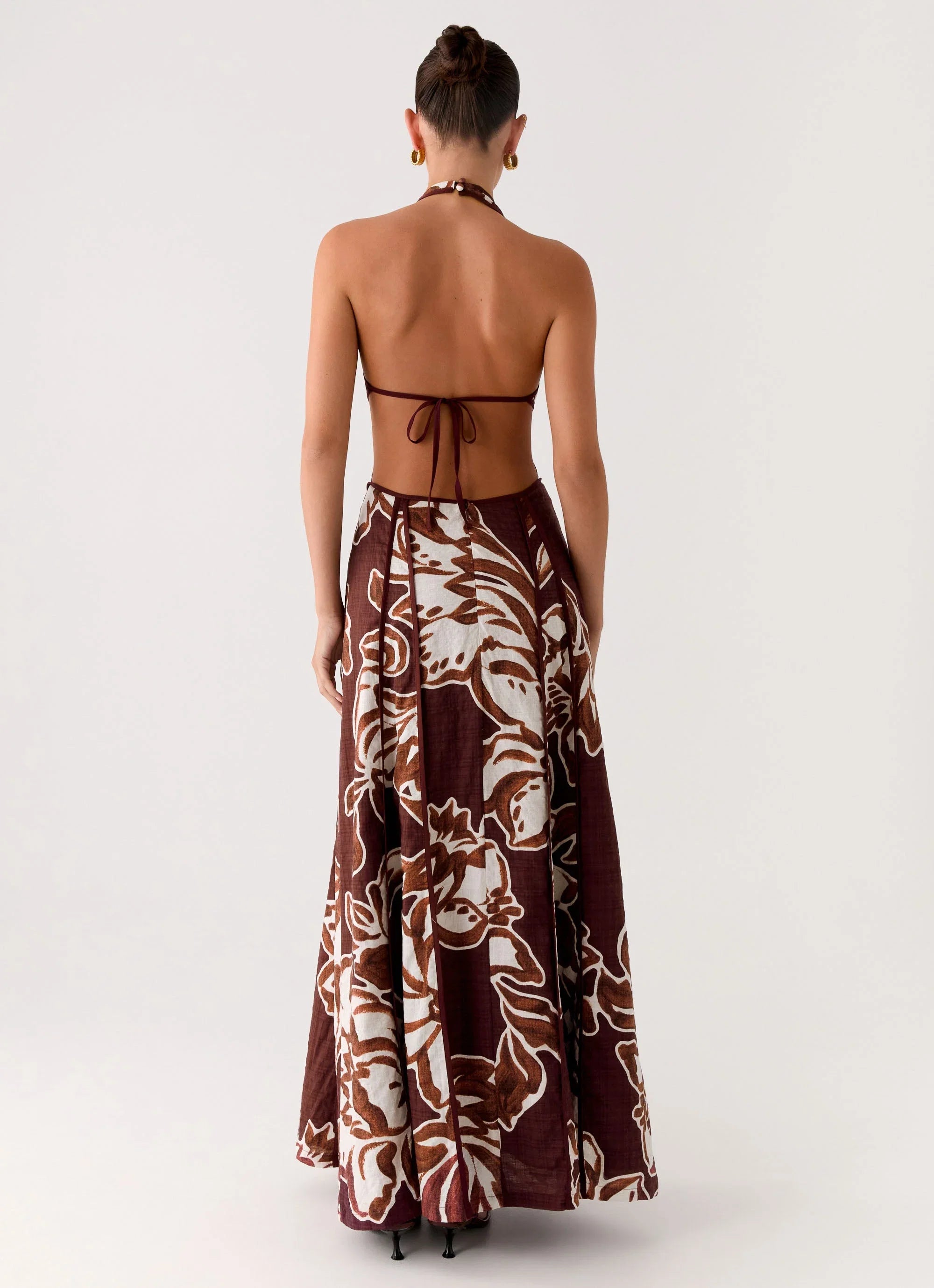 Sonnet Maxi Dress Espresso Meadow