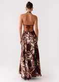 Sonnet Maxi Dress Espresso Meadow