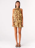Zulla Backless Mini Dress Laguna Print