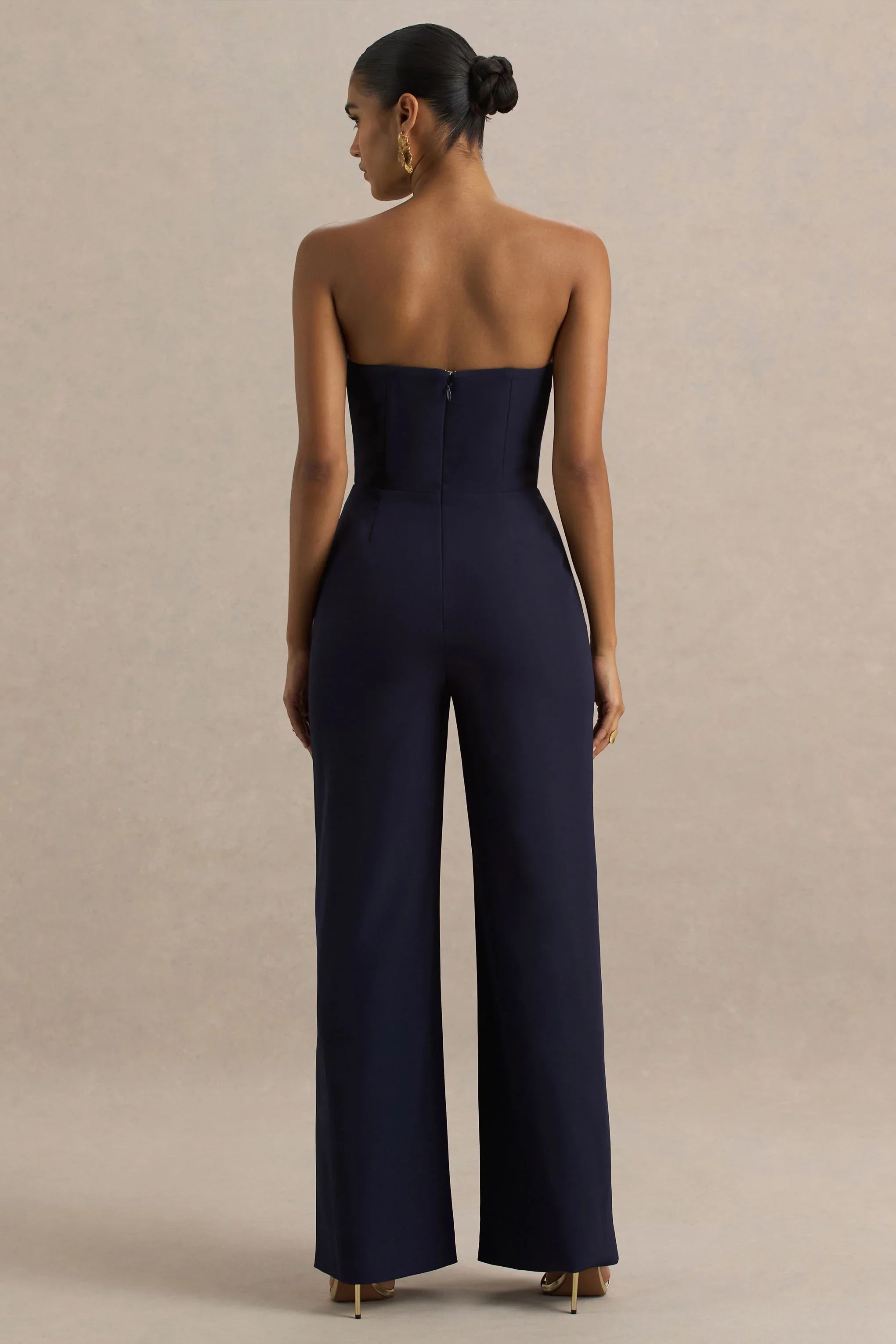 Dainty Navy Sweetheart Jumpsuit