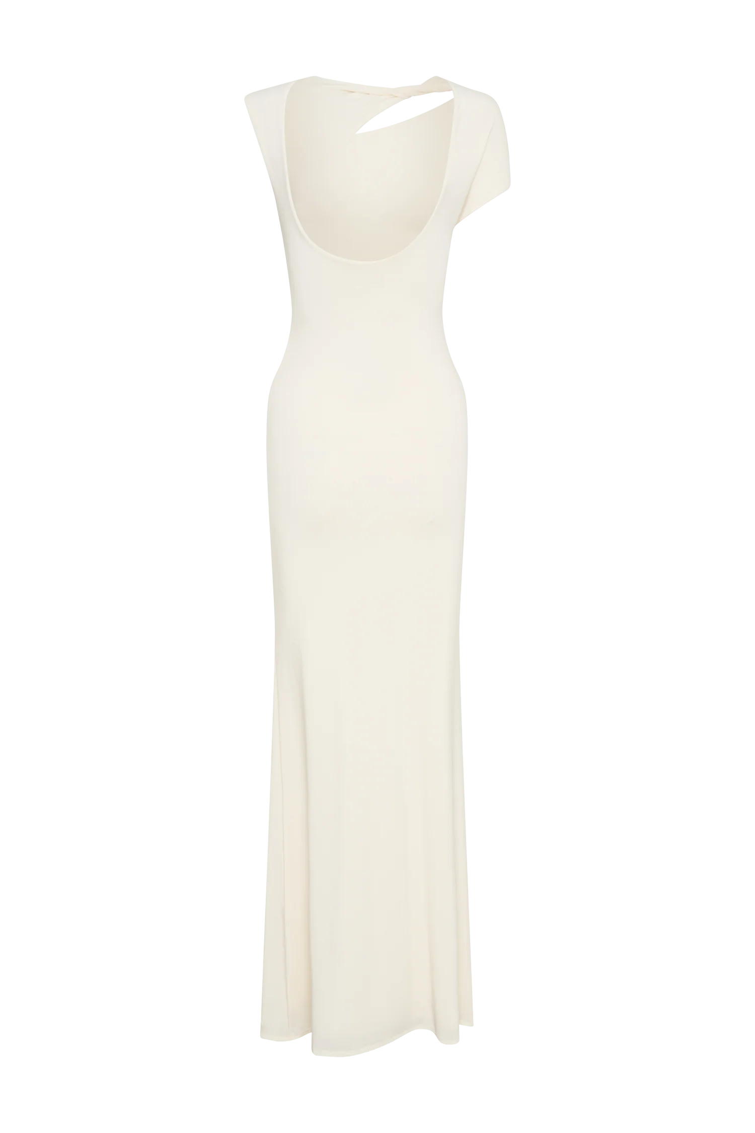Kaida Slinky Maxi Dress With Hardware Ivory