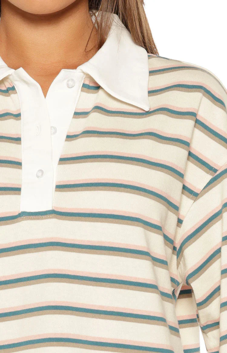 Tilda Green Stripe Polo Shirt