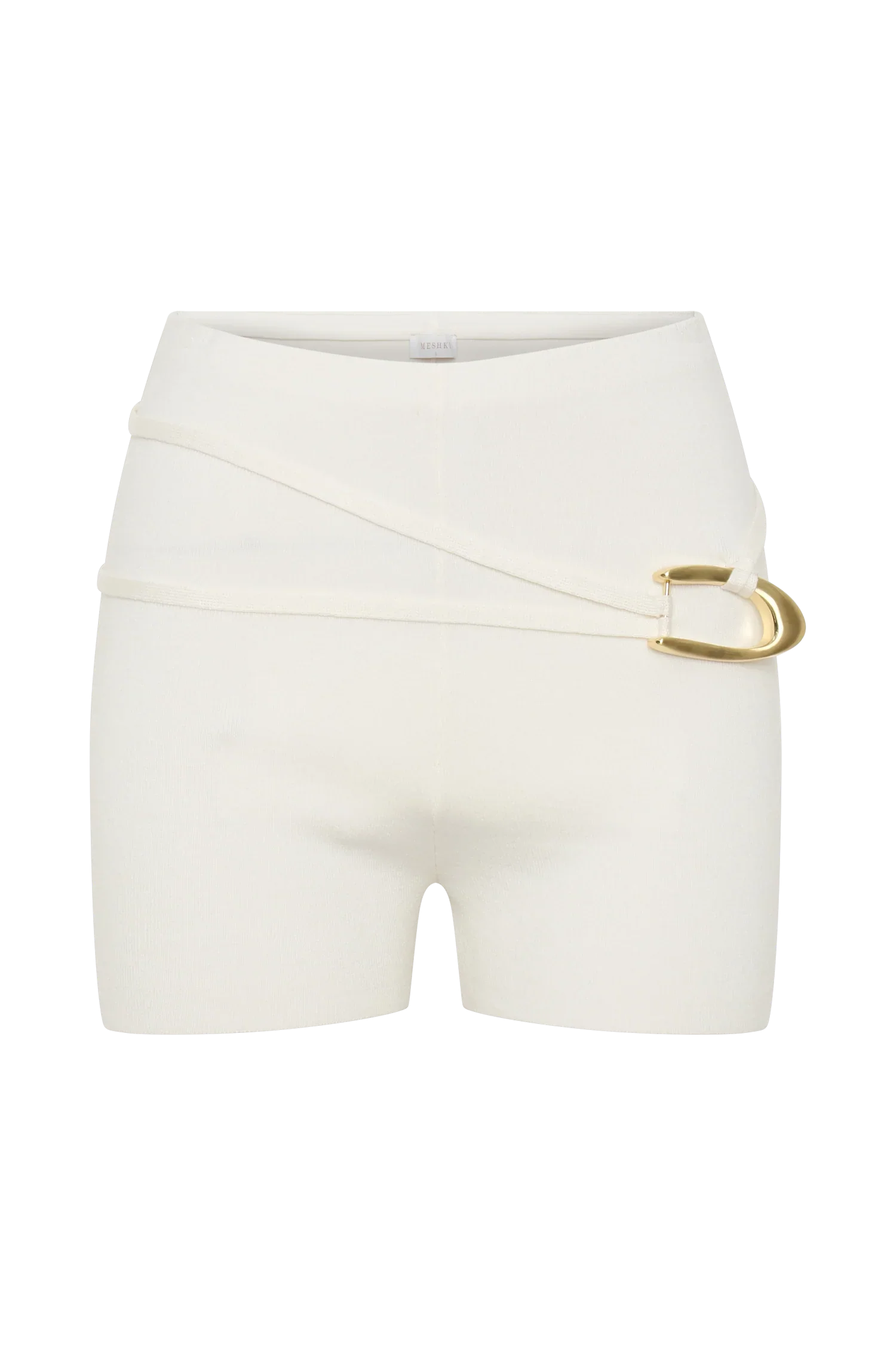 Dimitri Mini Knit Shorts With Belt Ivory
