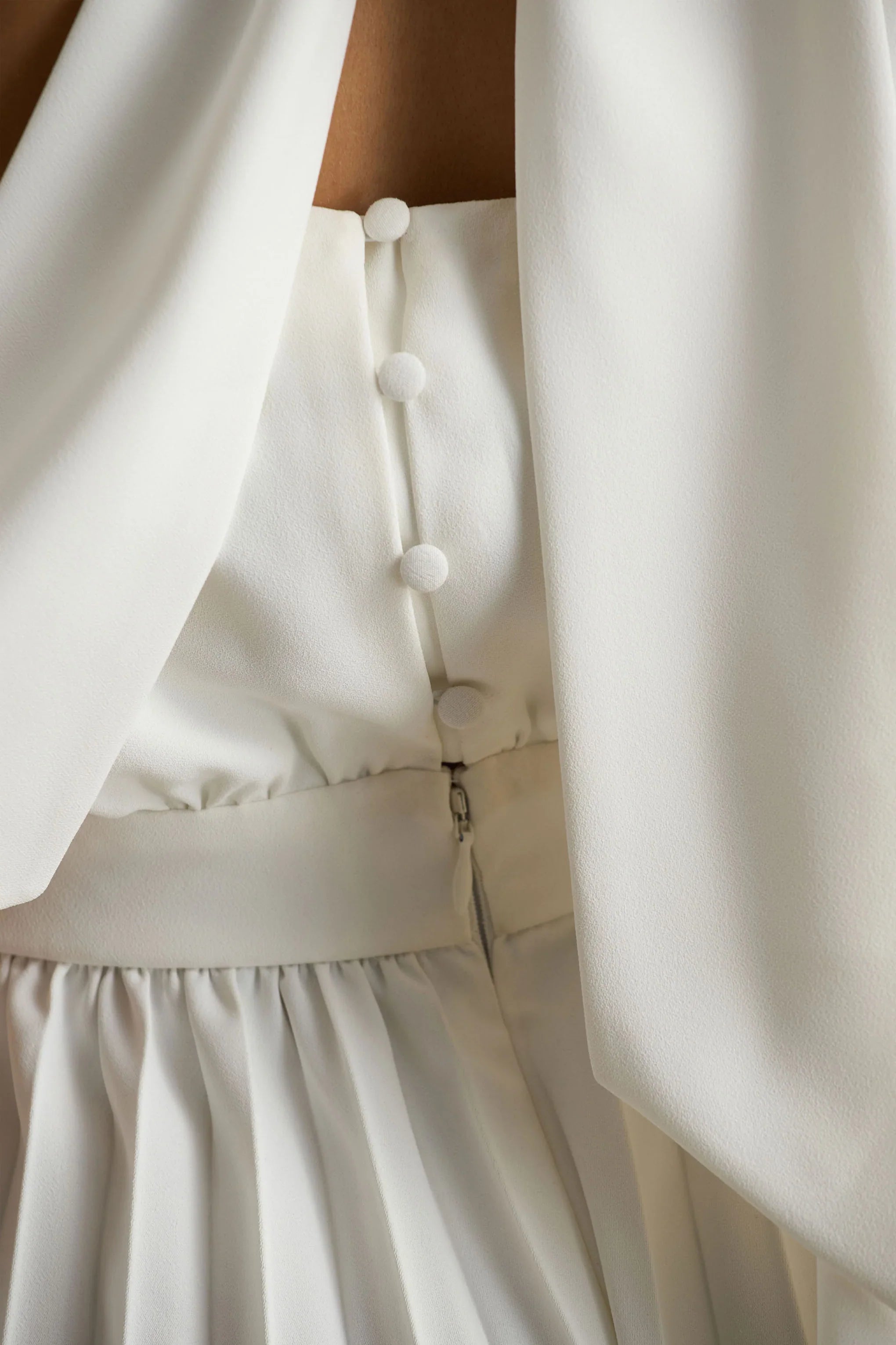 Paradise White Cape Sleeve Jumpsuit