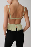 Lilou Pleated Sleeveless Top Sage