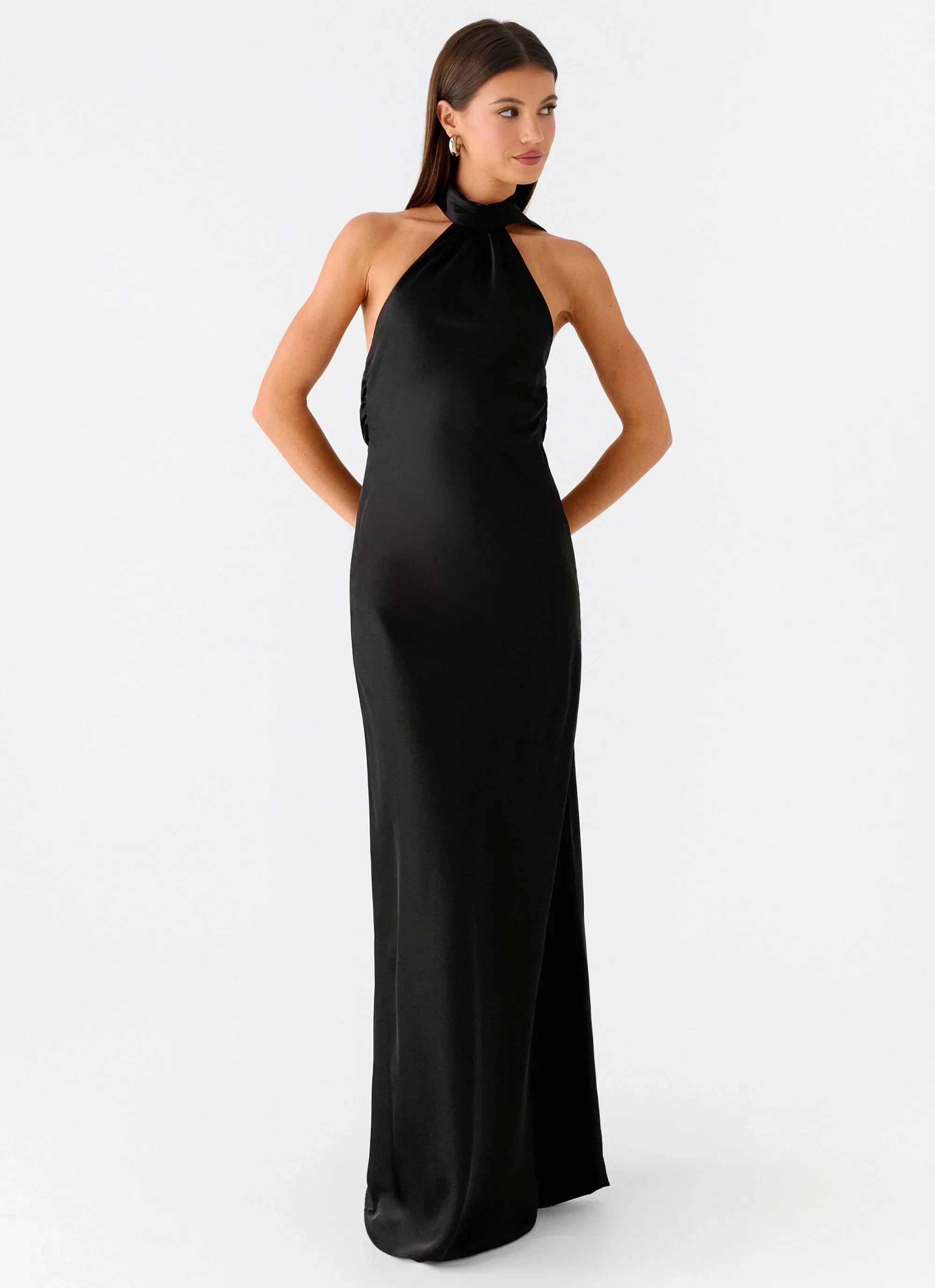Keena Scarf Maxi Dress Black