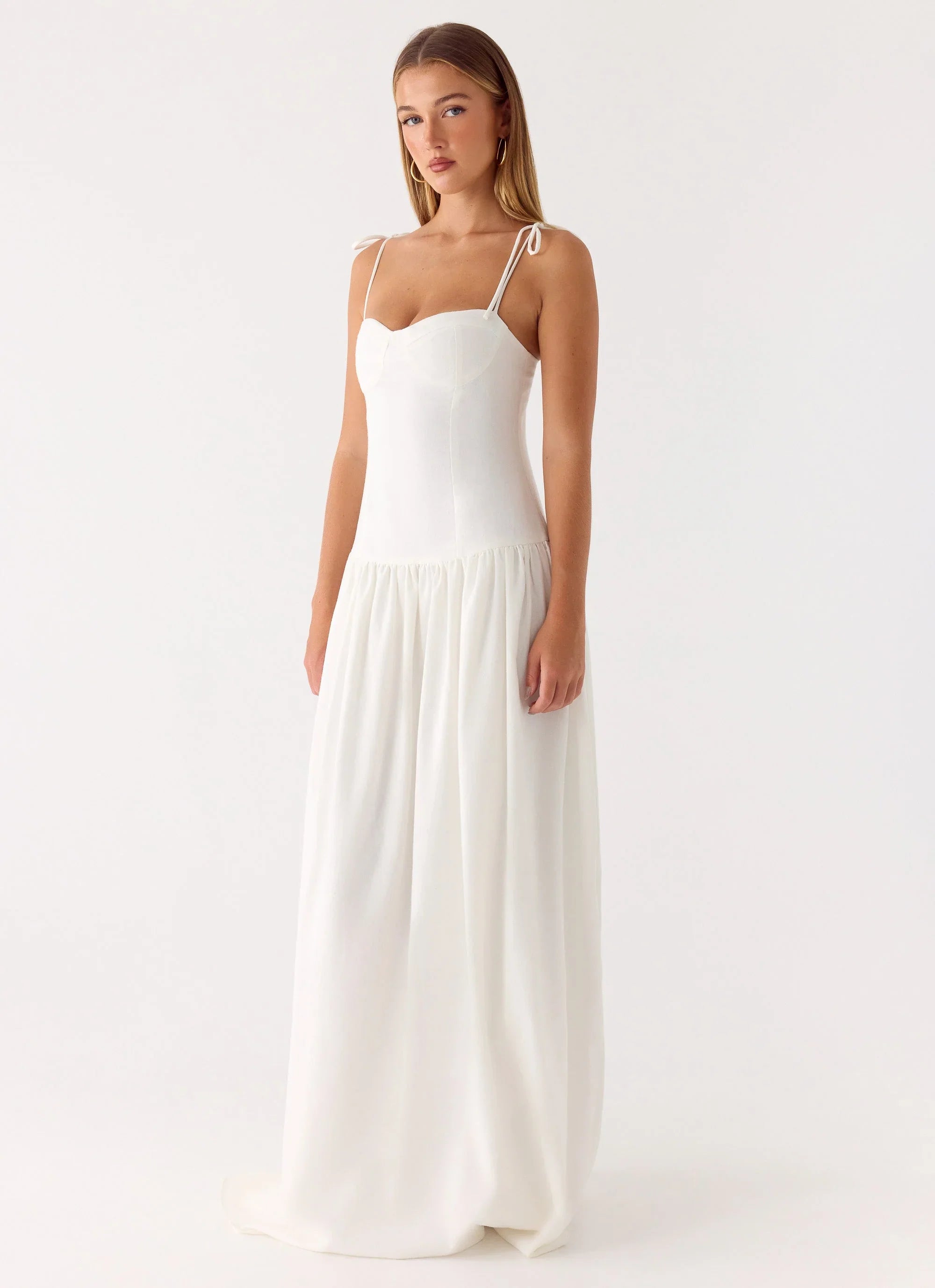 Giovanna Linen Maxi Dress White