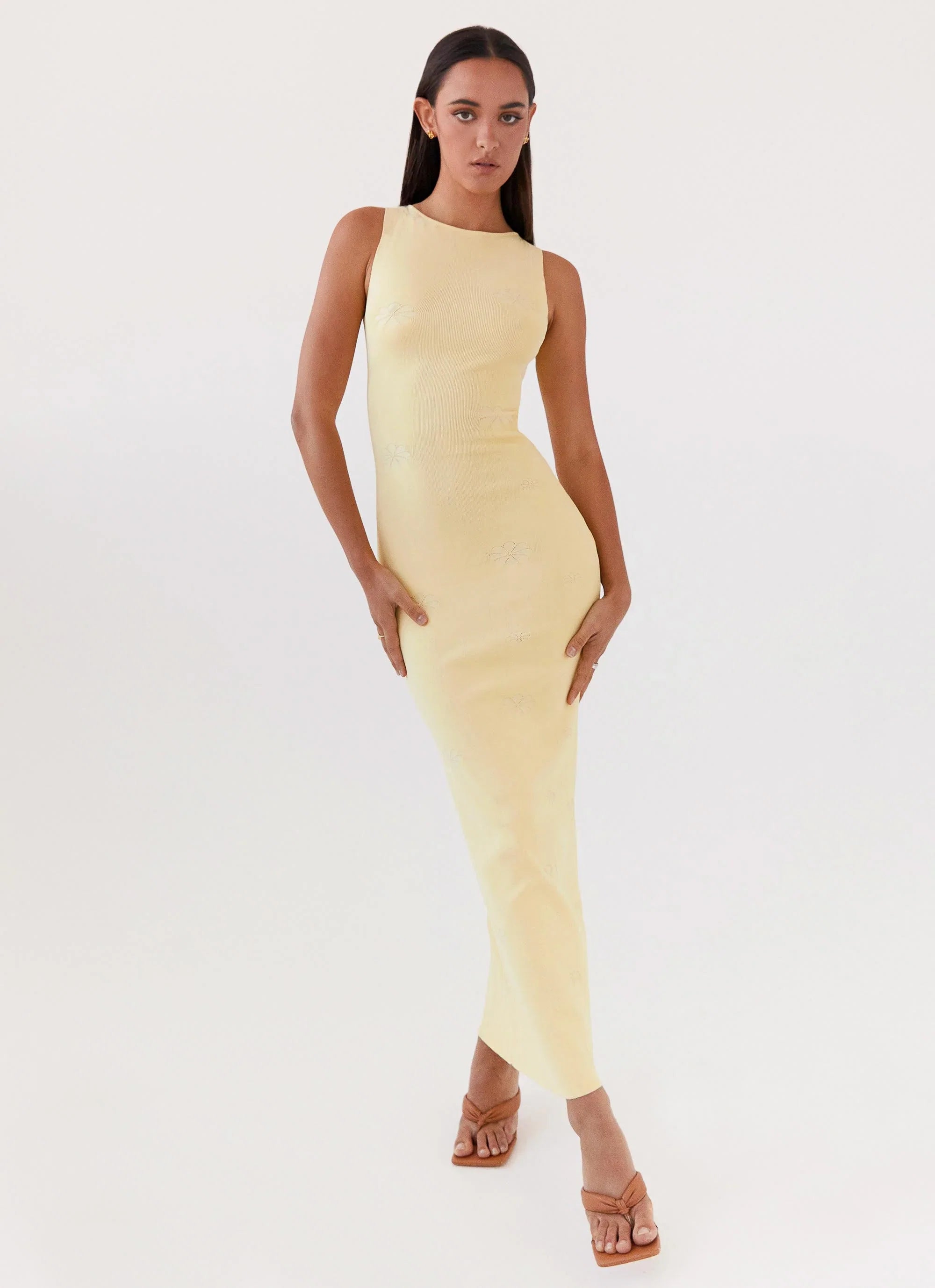 Holly Knit Maxi Dress Yellow