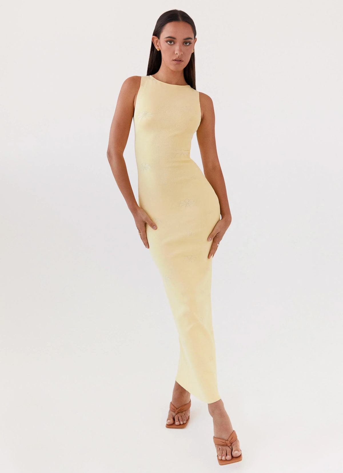 Holly Knit Maxi Dress Yellow