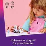 LEGO Friends Unicorn Cake Delivery Car Building Toy for Girls Boys Pretend Play Set for Preschool Kids Ages 4 W Paisley Leo Minidolls Accessories Gift Idea for Birthdays 42675