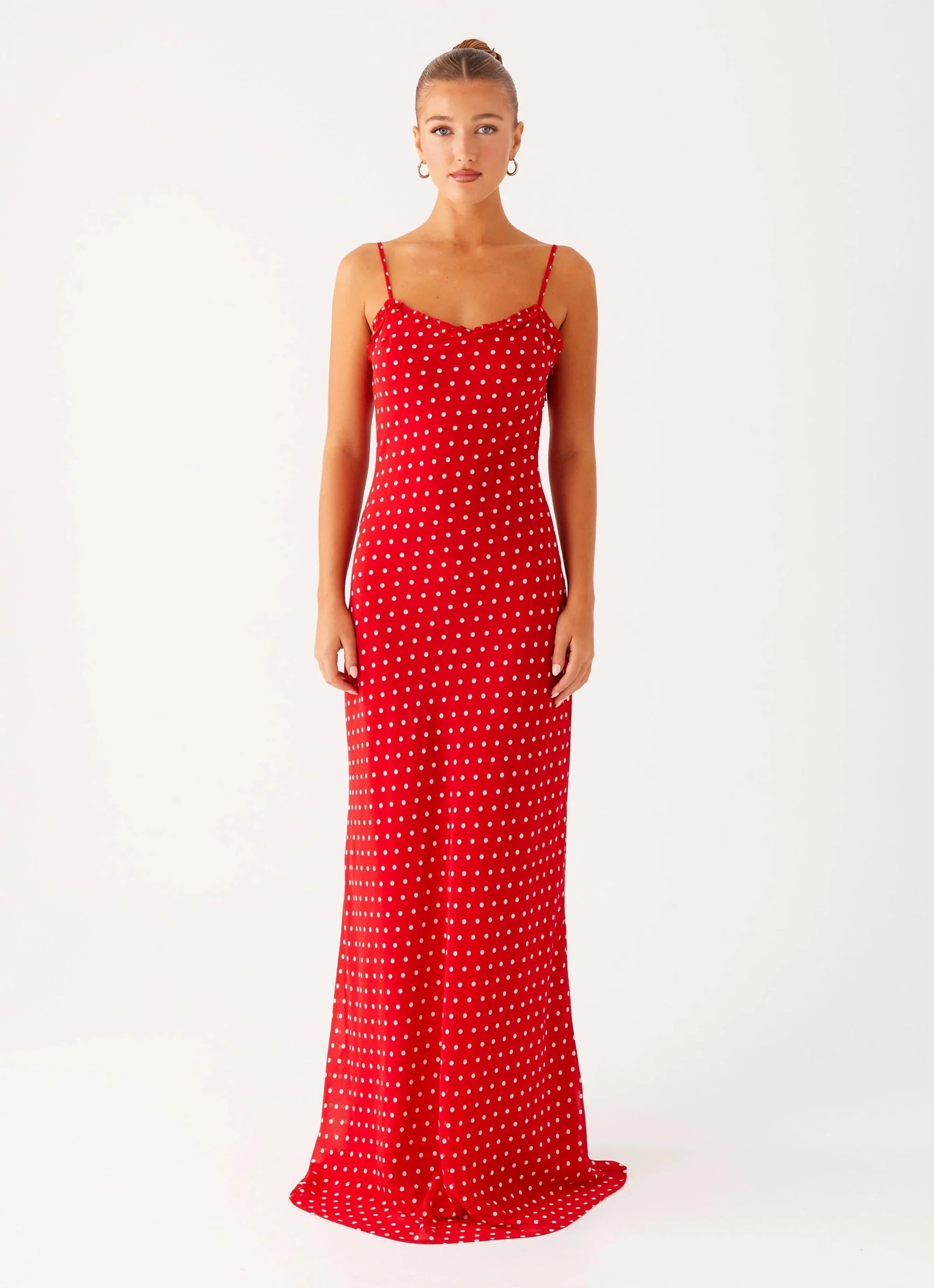 Pareo Maxi Dress Red Polka Dot