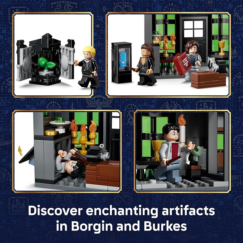 LEGO Harry Potter Knockturn Alley Wizarding Shops 76471 Building Toy for Girls Boys Ages 8 Playset W 8 Minifigures Pretend Play or Display 788 pieces Gift for Birthdays