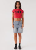 Hunter Denim Jorts Vintage Wash Blue
