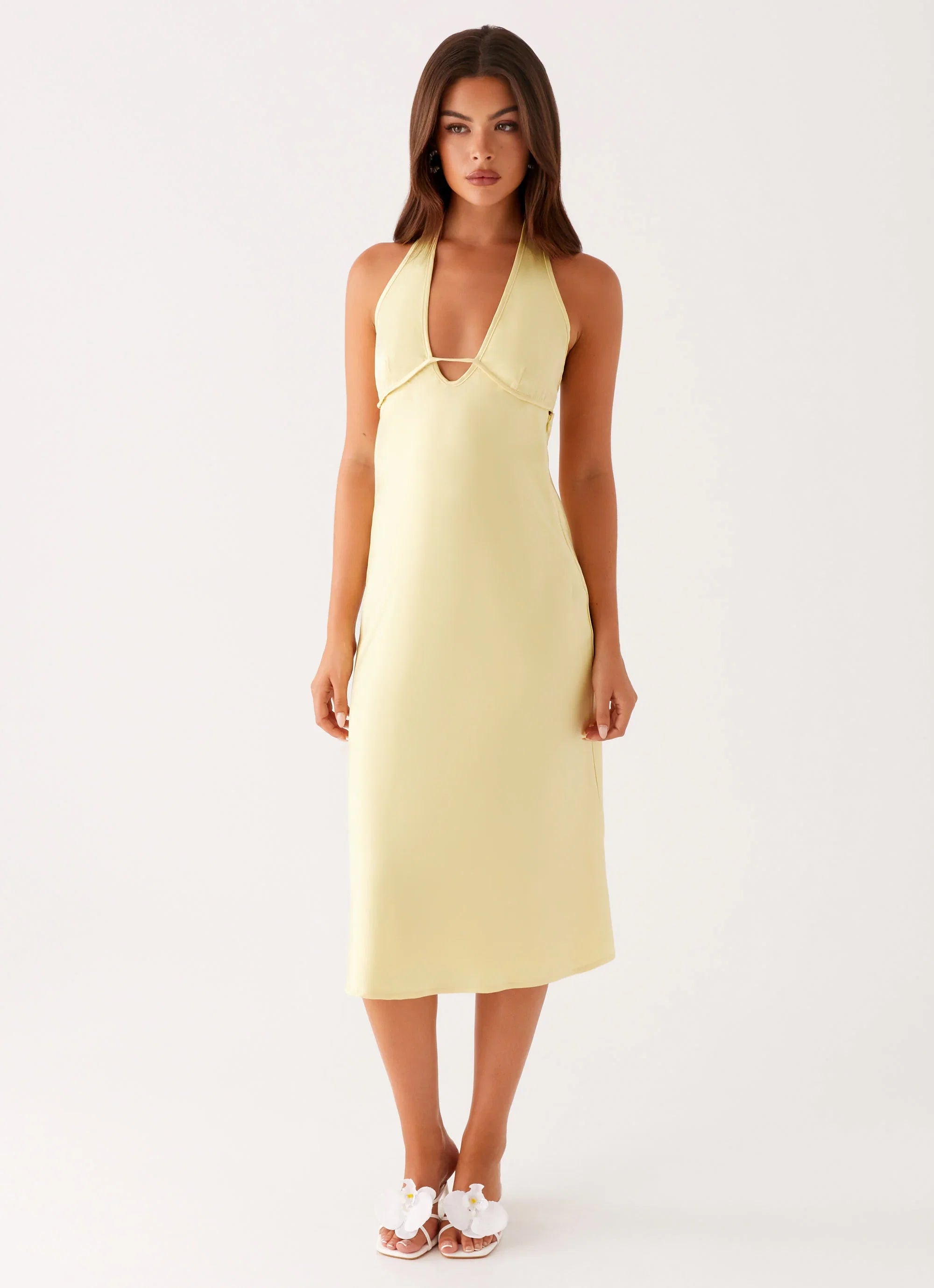 Davies Midi Dress Yellow