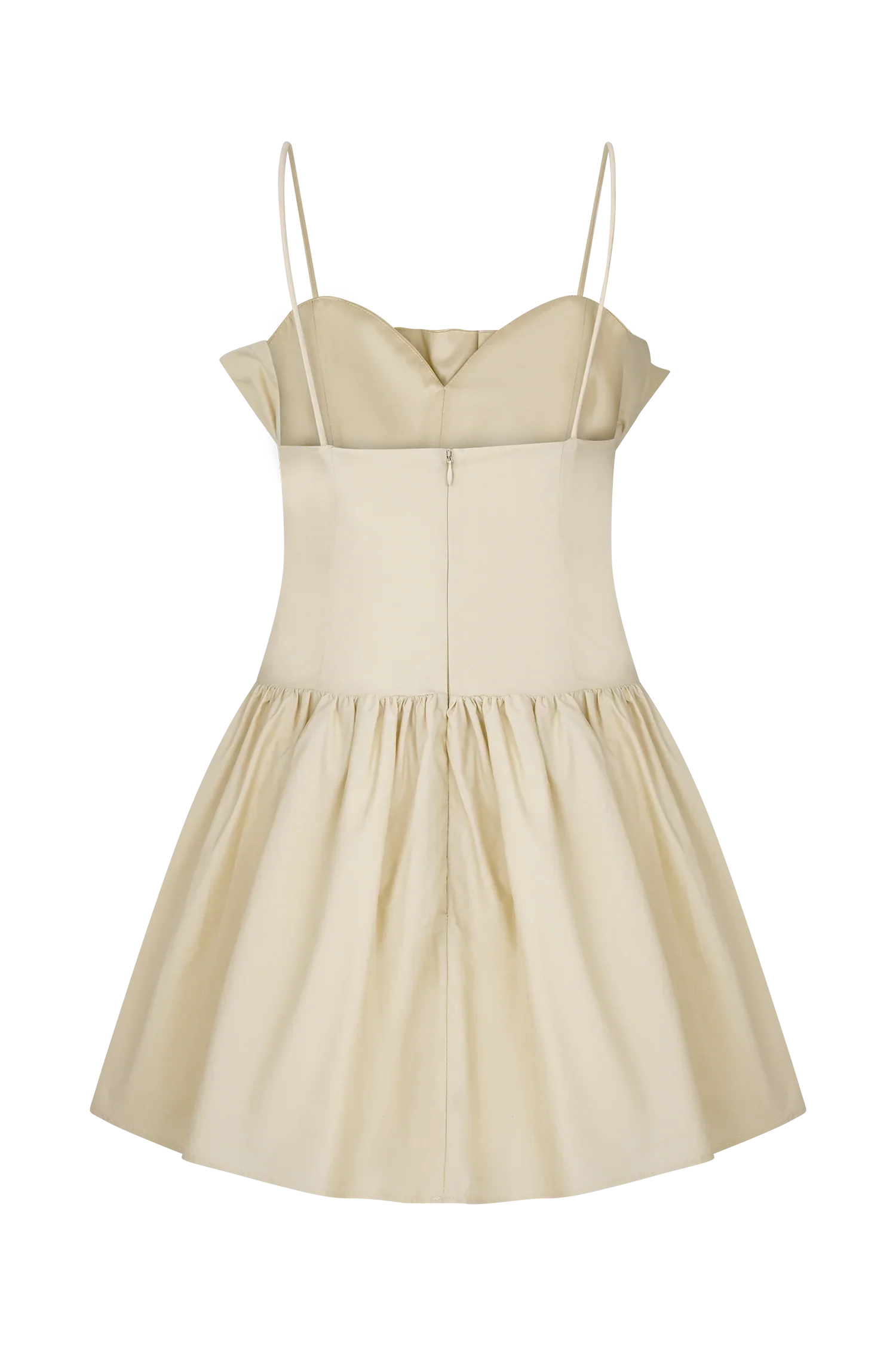 Janis Cotton Frill Mini Dress Nude