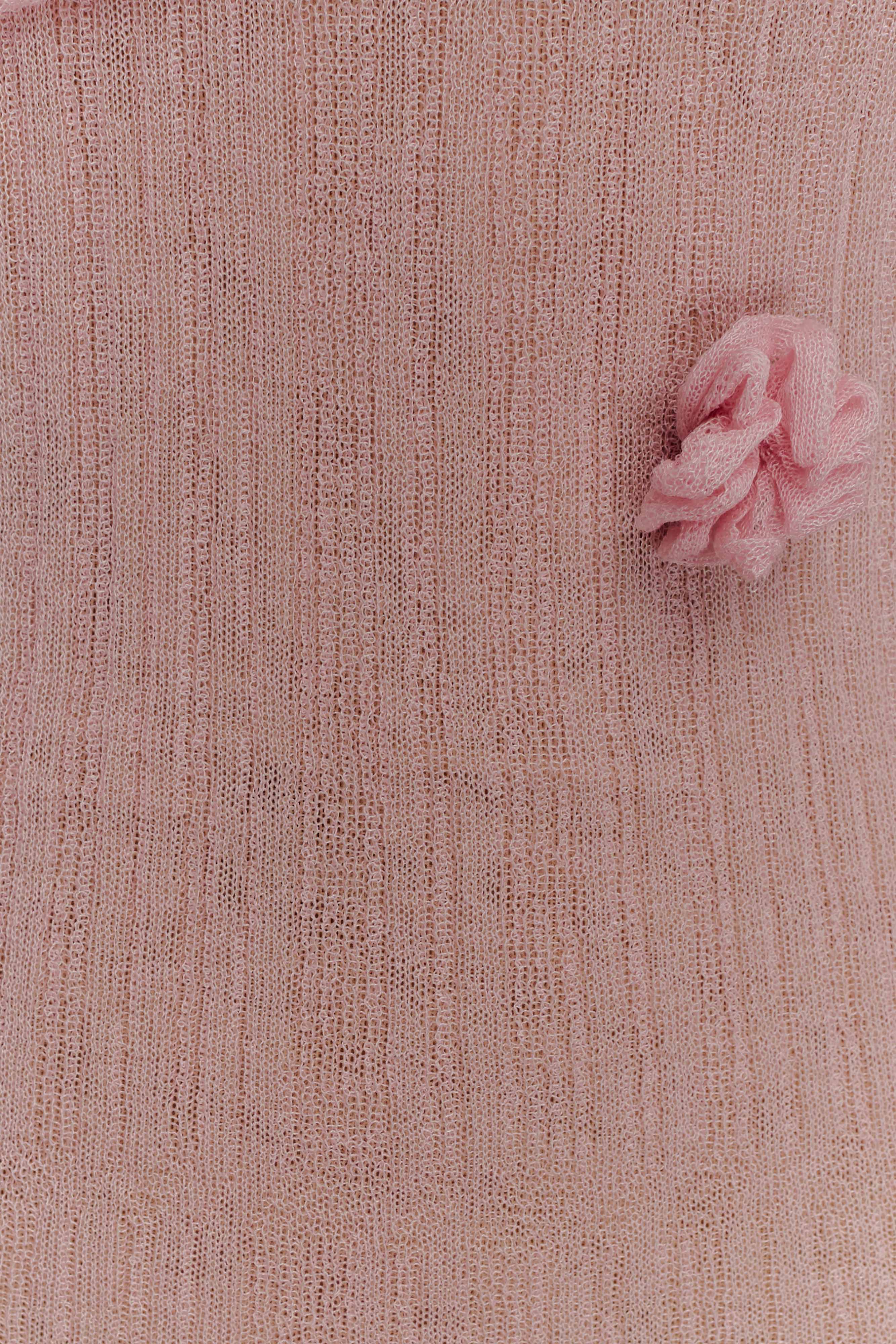 Brynn Orchid Knit Maxi Dress Pastel Pink