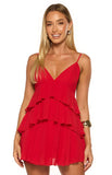 Gabriella Red Ruffle Mini Dress