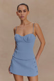 Jaime Spaghetti Strap Suiting Top Ocean Blue