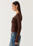 Francis Long Sleeve Top Chocolate