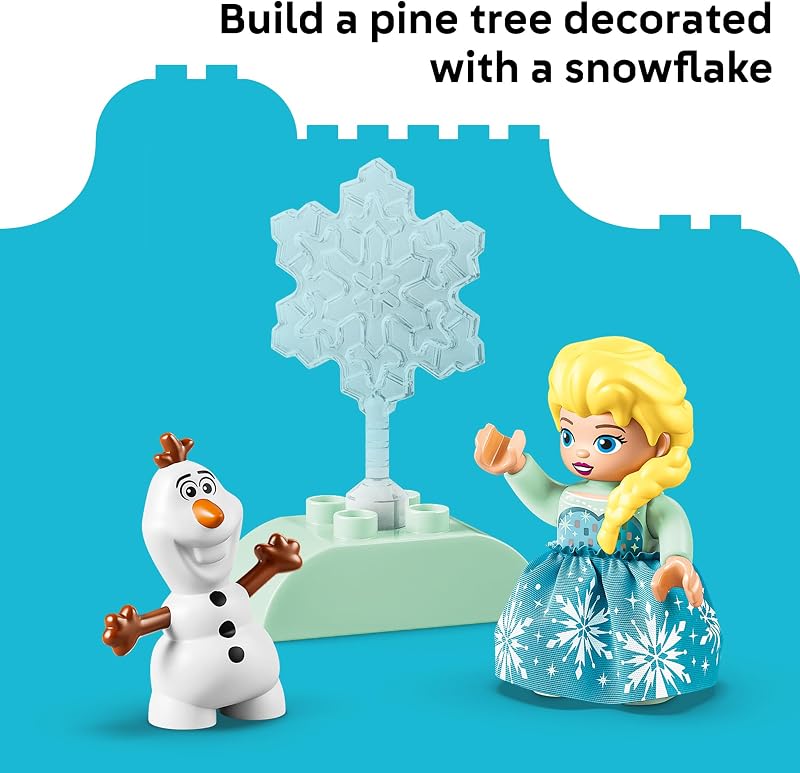 LEGO DUPLO Disney Frozen Creative Box with Elsa and Olaf 10462 Building Toys for Toddlers Ages 2 Sturdy Build for Pretend Play Develops Fine Motor Skills 37 pieces Gift for Birthdays