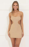 Cutout Dress in Gold