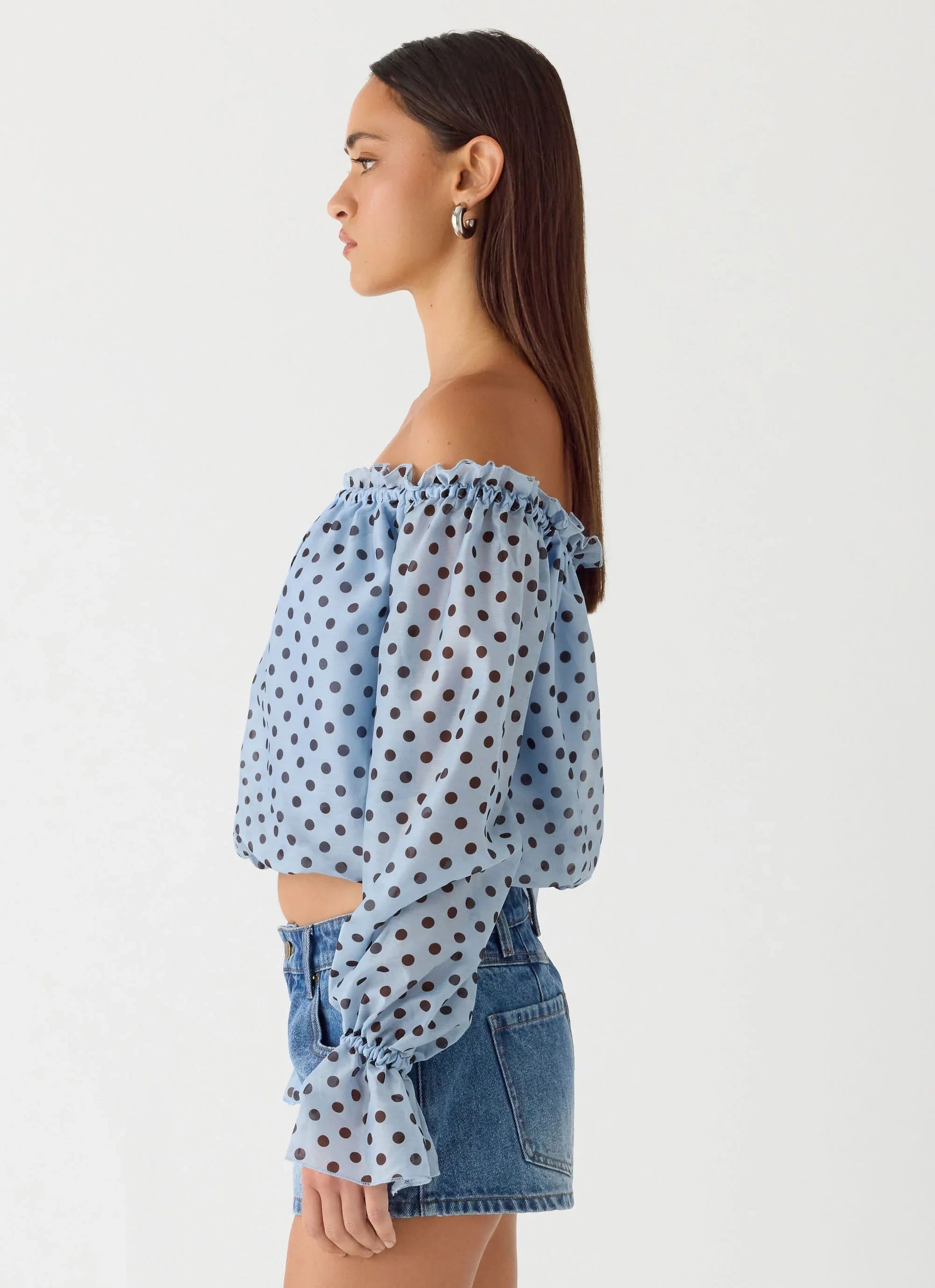 Tedara Top Blue Mocha Dot