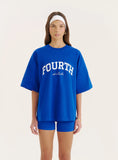 Blue Fourth Branded Oversized T Shirt