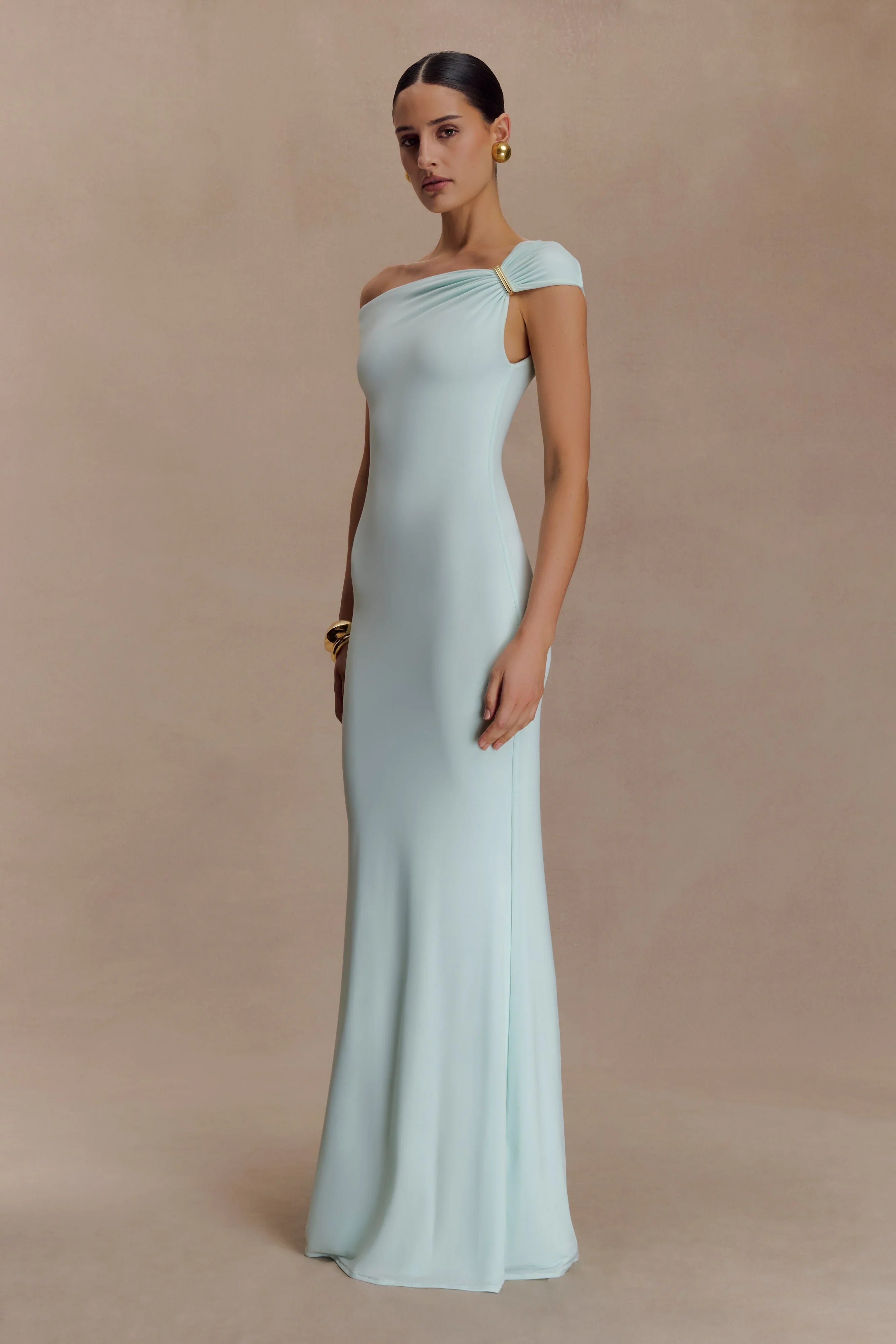 Kinsley Slinky Maxi Dress With Hardware Lagoon