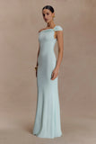 Kinsley Slinky Maxi Dress With Hardware Lagoon