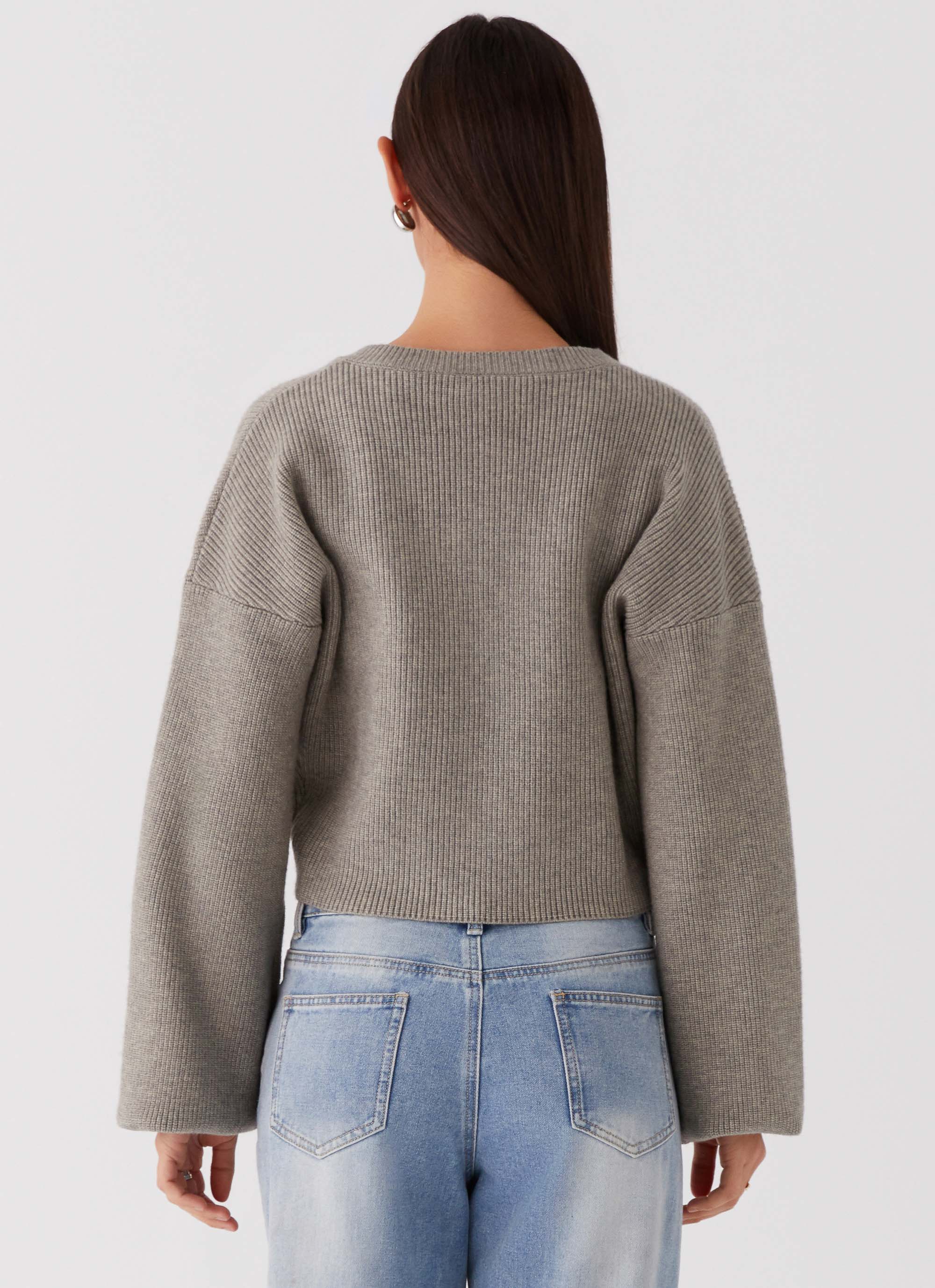 Daphne Knit Cardigan Light Grey