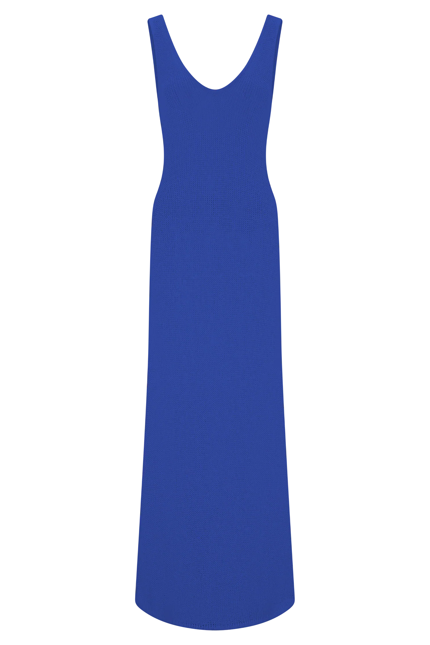 Ari Tape Yarn Knit Maxi Dress Cobalt Blue