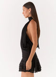 Willow Chiffon Mini Dress Black