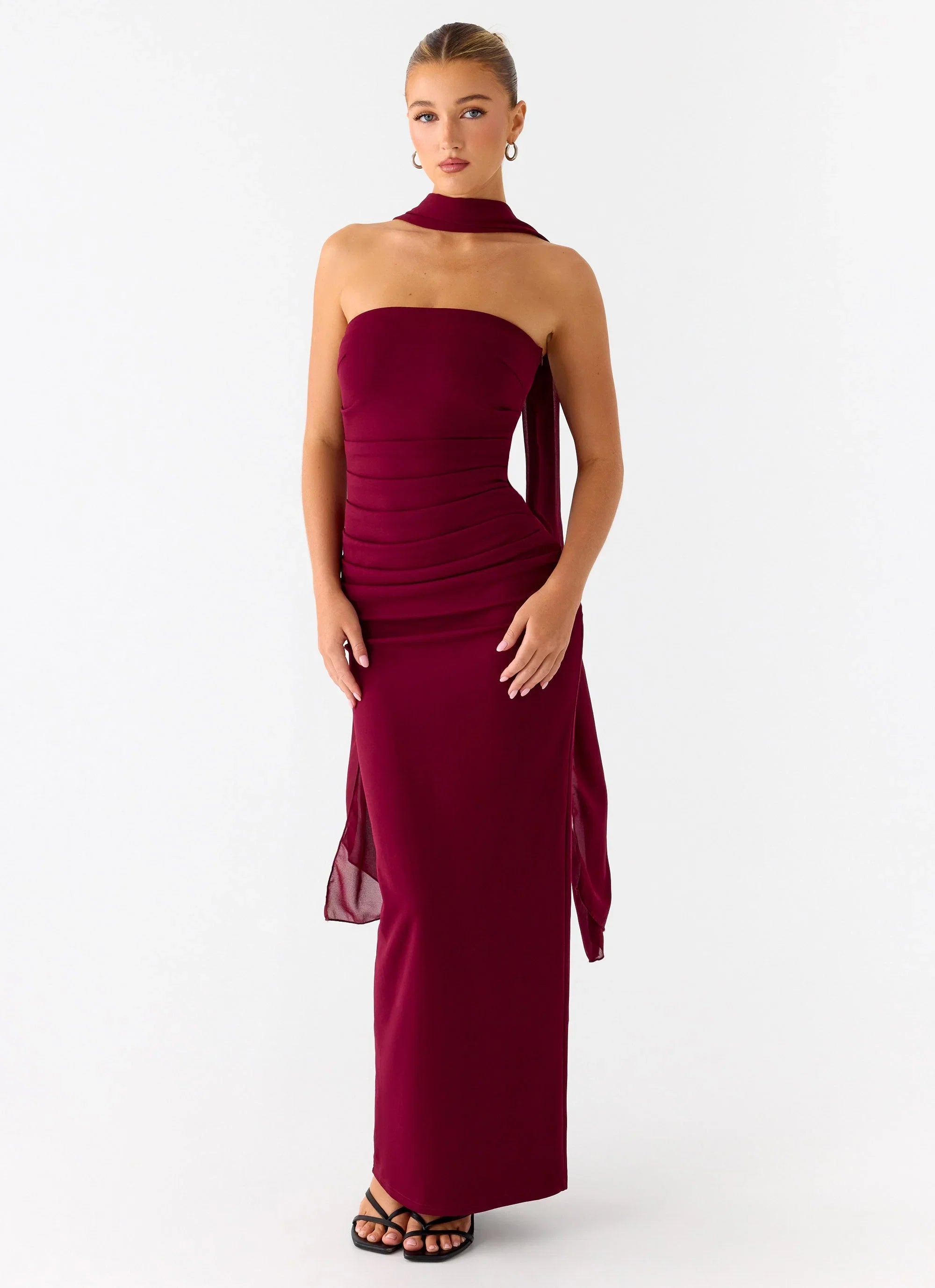Libra Maxi Dress Dark Cherry