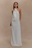 Rosalia Cowl Neck Maxi Dress White