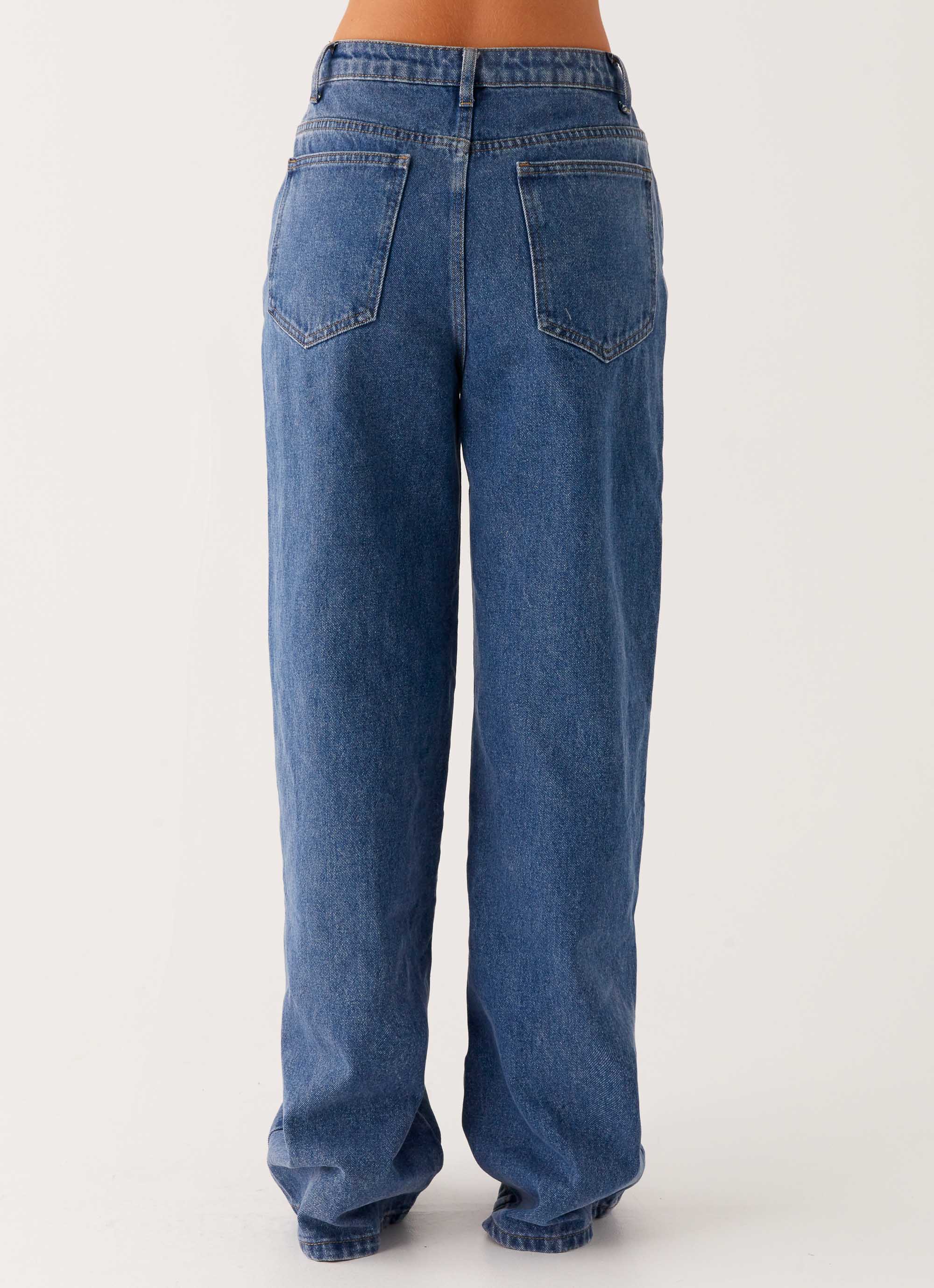 Back Again Straight Leg Denim Jeans True Blue