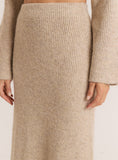 Oatmeal Knitted Maxi Skirt