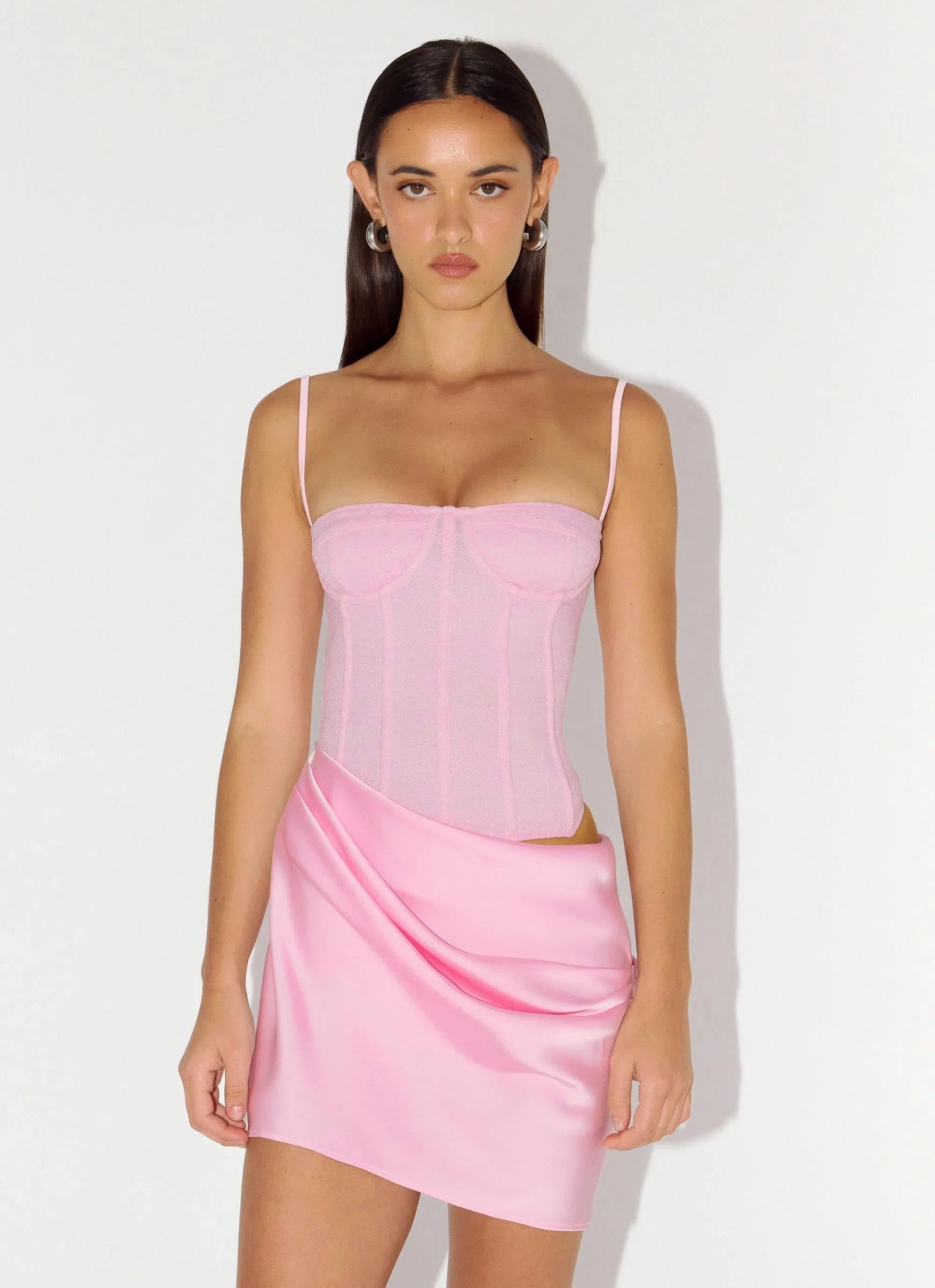 Kalila Corset Mini Dress Pink
