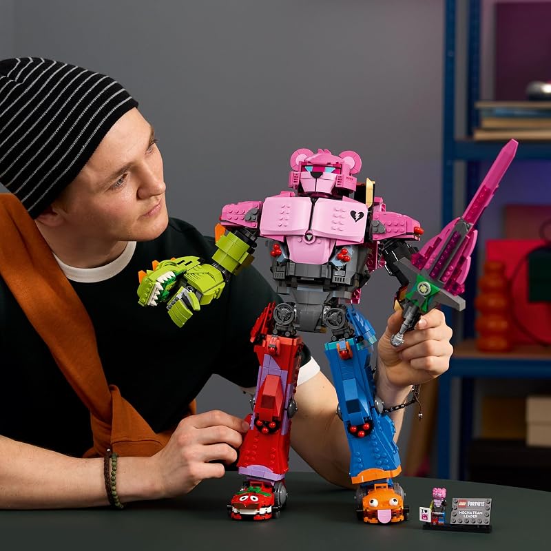 LEGO Fortnite Mecha Team Leader Collectible Building Set for Adults Gaming Room Décor DIY Kit for Fortnite Fans Includes Mecha Team Leader Minifigure Great Video Game Gift 77078