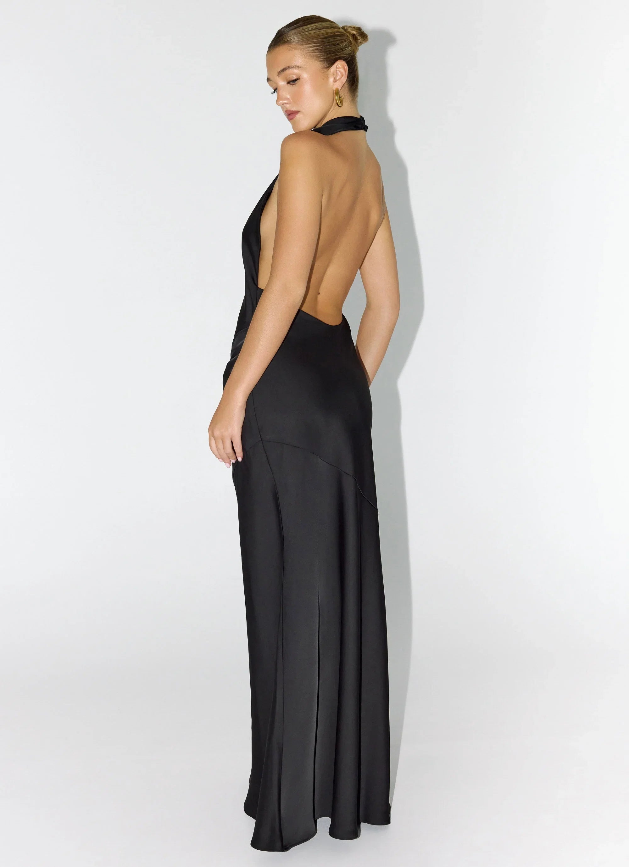 Back To Life Halter Maxi Dress Black