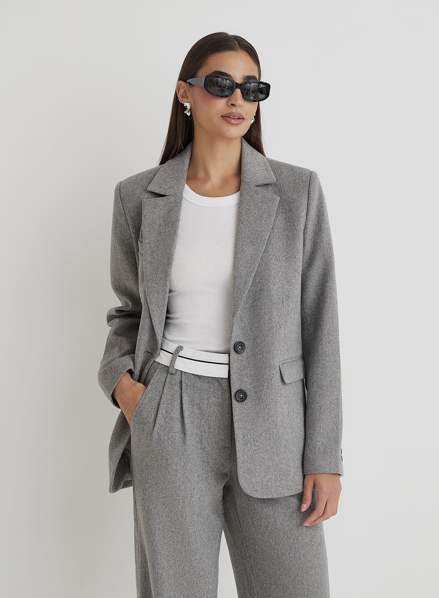 Grey Wool Blazer
