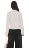 Pinstripe Button Up Shirt in White
