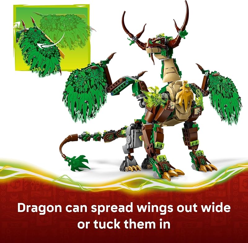 LEGO NINJAGO The Dragon of Life Building Toy for Boys Girls Poseable Dragon Toy Figure Playset for Kids Ages 9 W Mini Mech 8 Minifigures for Pretend Play Gift Idea for Birthdays 71859
