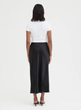 Black Satin Midaxi Skirt