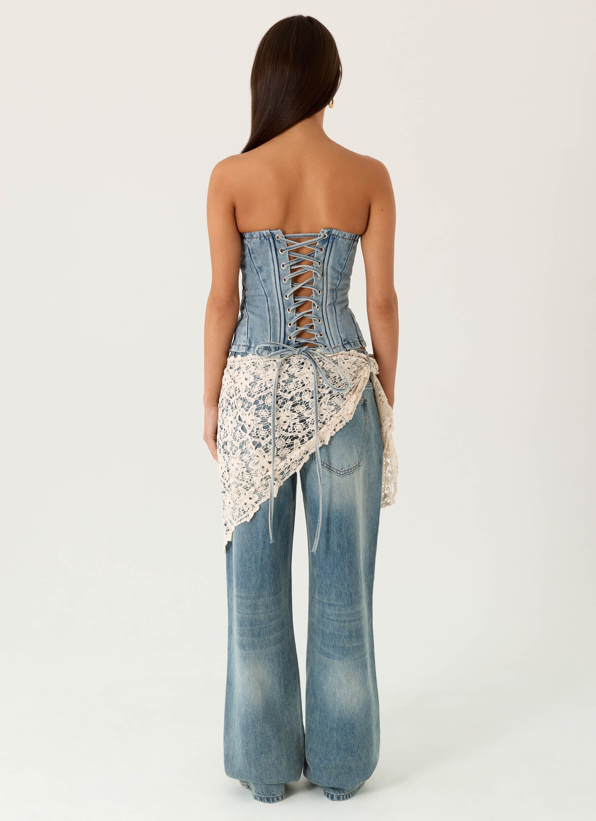 Elaris Scarf Low Rise Denim Jeans True Denim