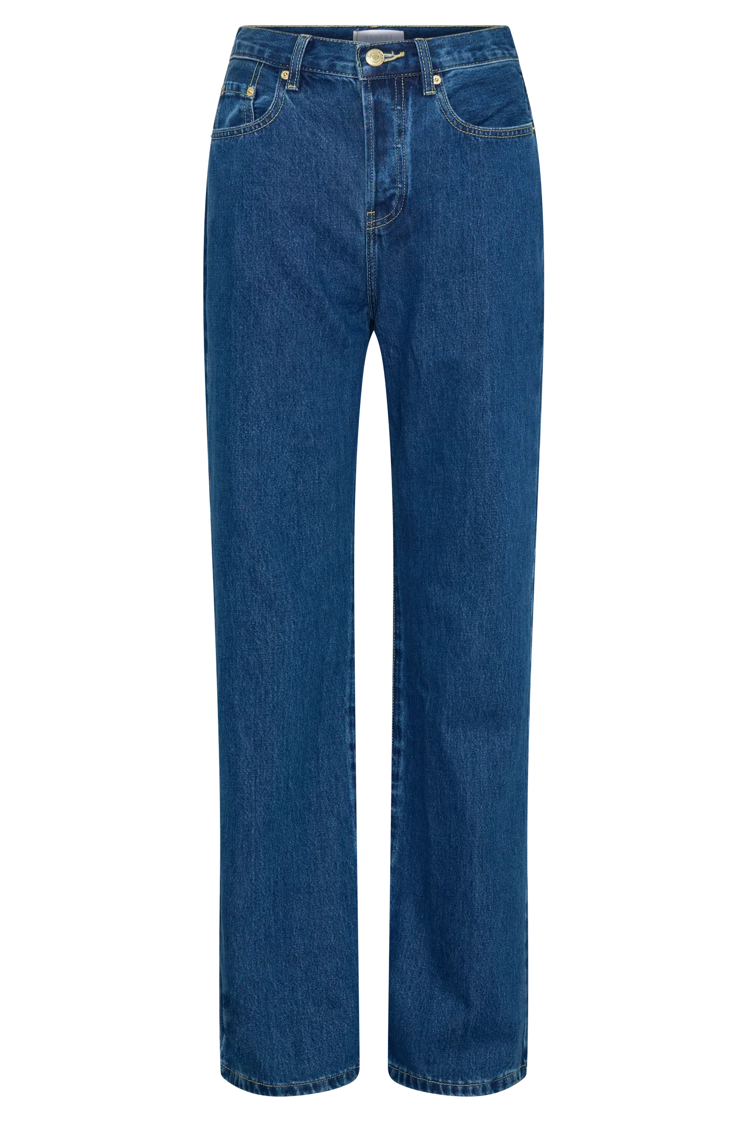 Janine High Waisted Straight Leg Jeans Dark Blue