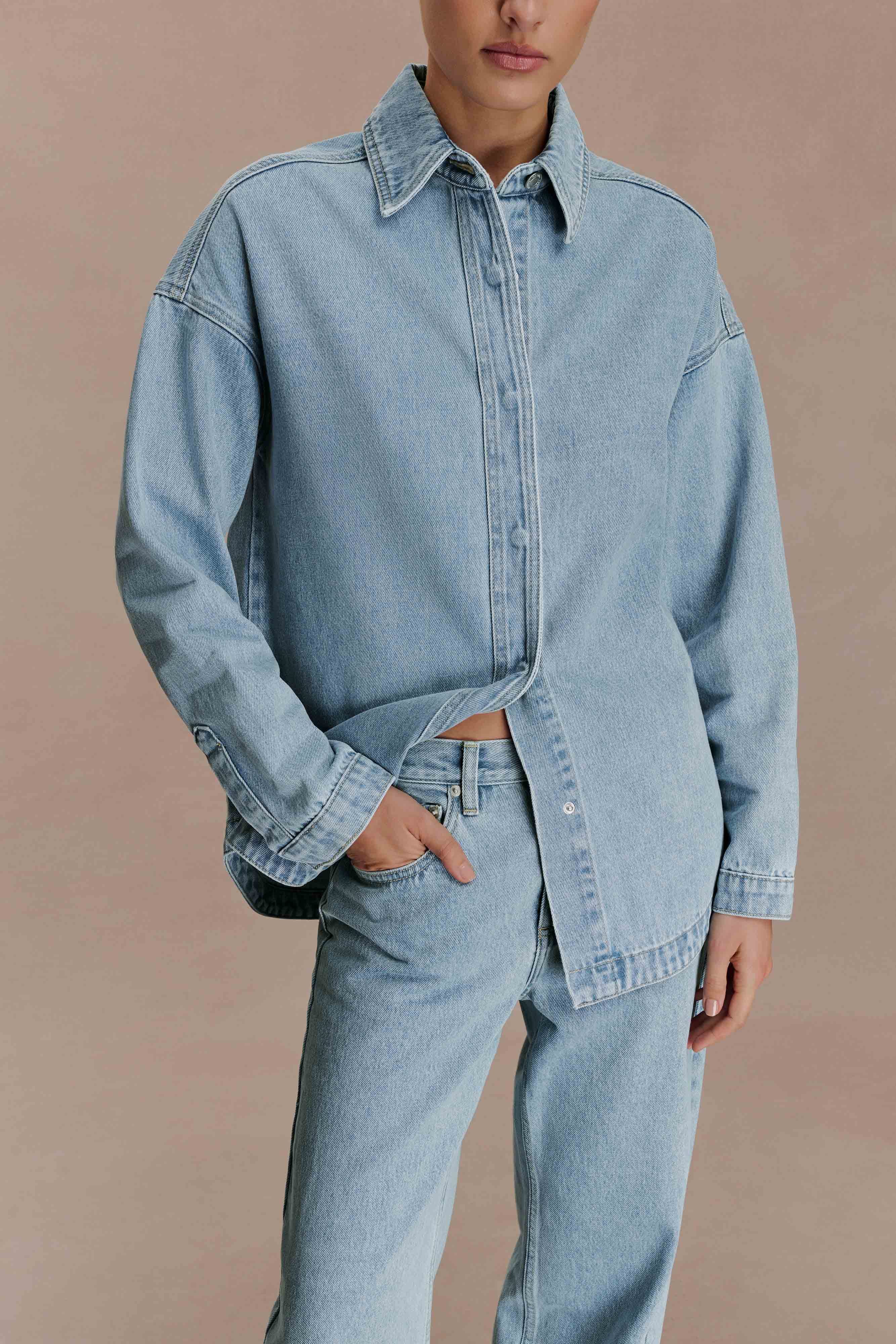 Lioda Oversized Denim Shirt 80S Blue