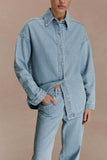 Lioda Oversized Denim Shirt 80S Blue