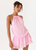 Parade Halter Mini Dress Pink