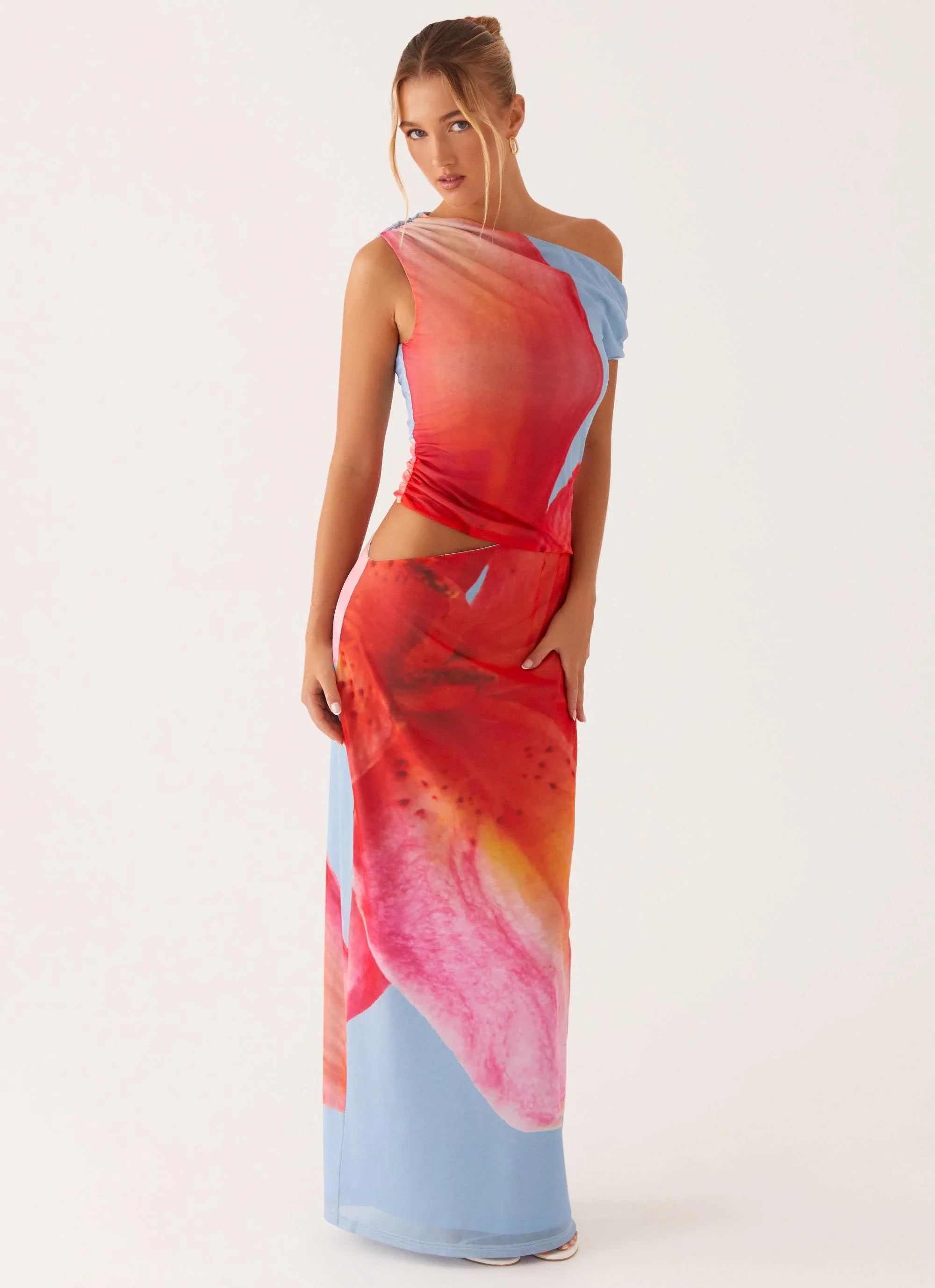 Santa Monica Maxi Dress Blue Floral